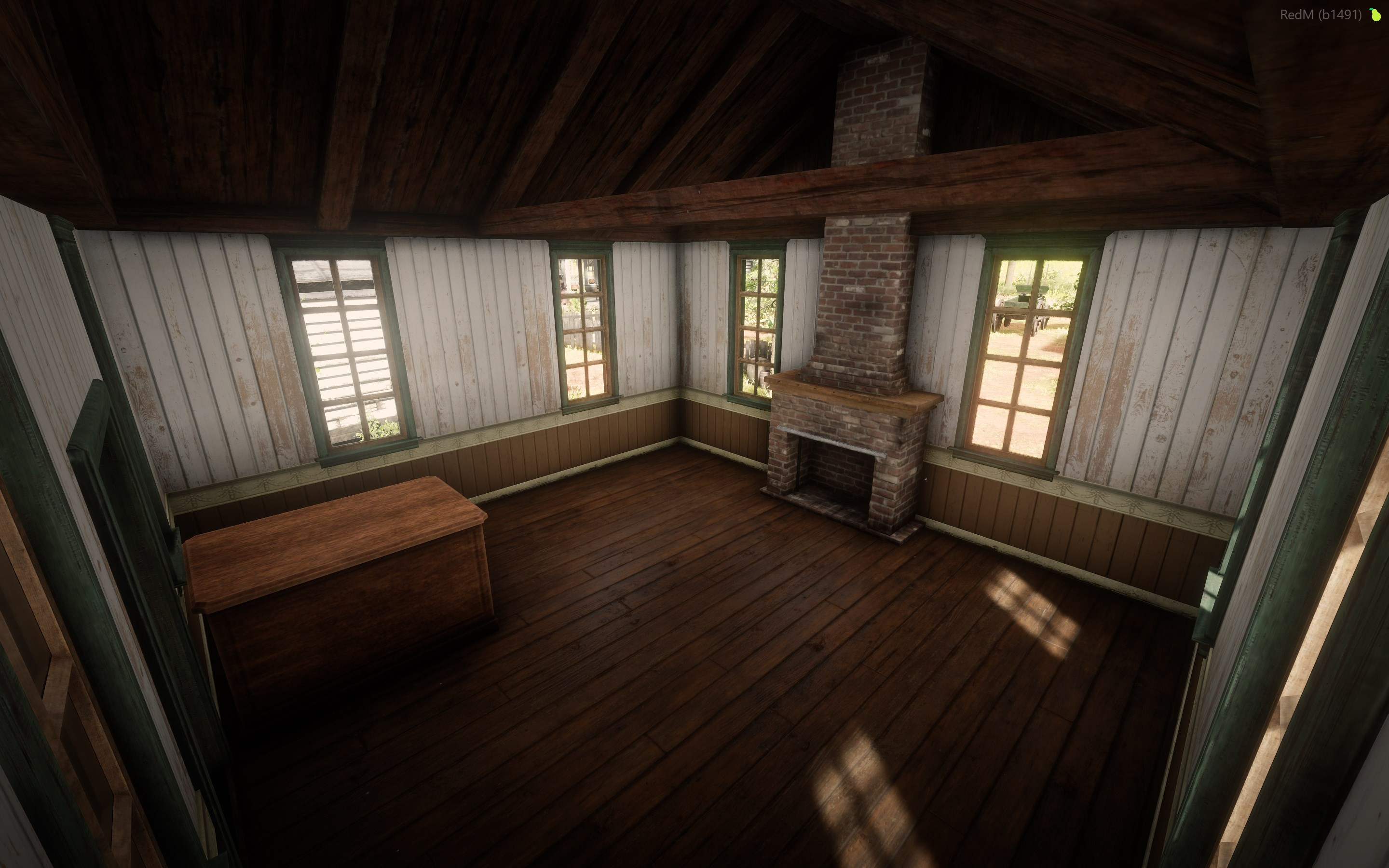 An empty custom interior, lit properly using the tool